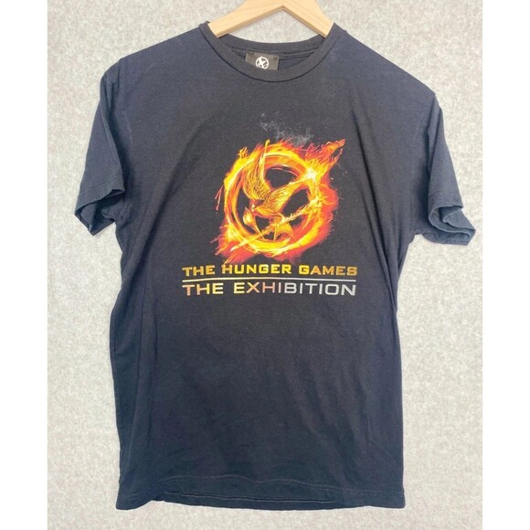 Hunger Games The Exhibition T-Shirt Black Size S 60/40 Cotton Polyester - Picture 1 of 7